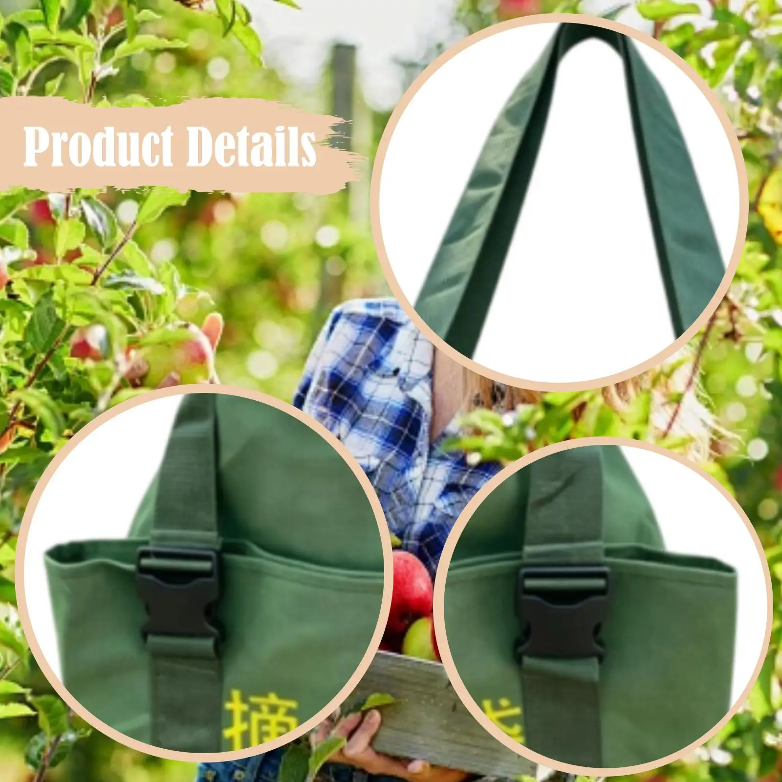 Harvest Fruit Picking Bag Lightweight Farm Helper Fruit Gathering Bag Harvest Garden Apron Harvesting Pouch for Outdoor Orchard
Harvest Fruit Picking Bag Lightweight Farm Helper Fruit Gathering Bag Harvest Garden Apron Harvesting Pouch for Outdoor Orchard
