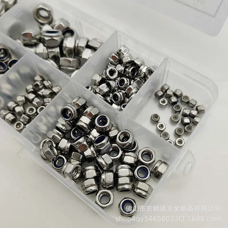 200Pcs Stainless Steel Nylon Lock Nut Hexagonal Anti-skid and Anti-loose Self-locking Cap M2M2.5M3M4M5M 6M8
200Pcs Stainless Steel Nylon Lock Nut Hexagonal Anti-skid and Anti-loose Self-locking Cap M2M2.5M3M4M5M 6M8