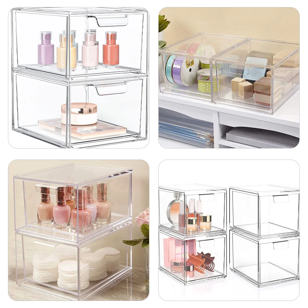 2Pcs Drawer Organizer Transparent Storage Boxes Compact Storage Case for Bathroom Desk Small Items Jewelry
2Pcs Drawer Organizer Transparent Storage Boxes Compact Storage Case for Bathroom Desk Small Items Jewelry