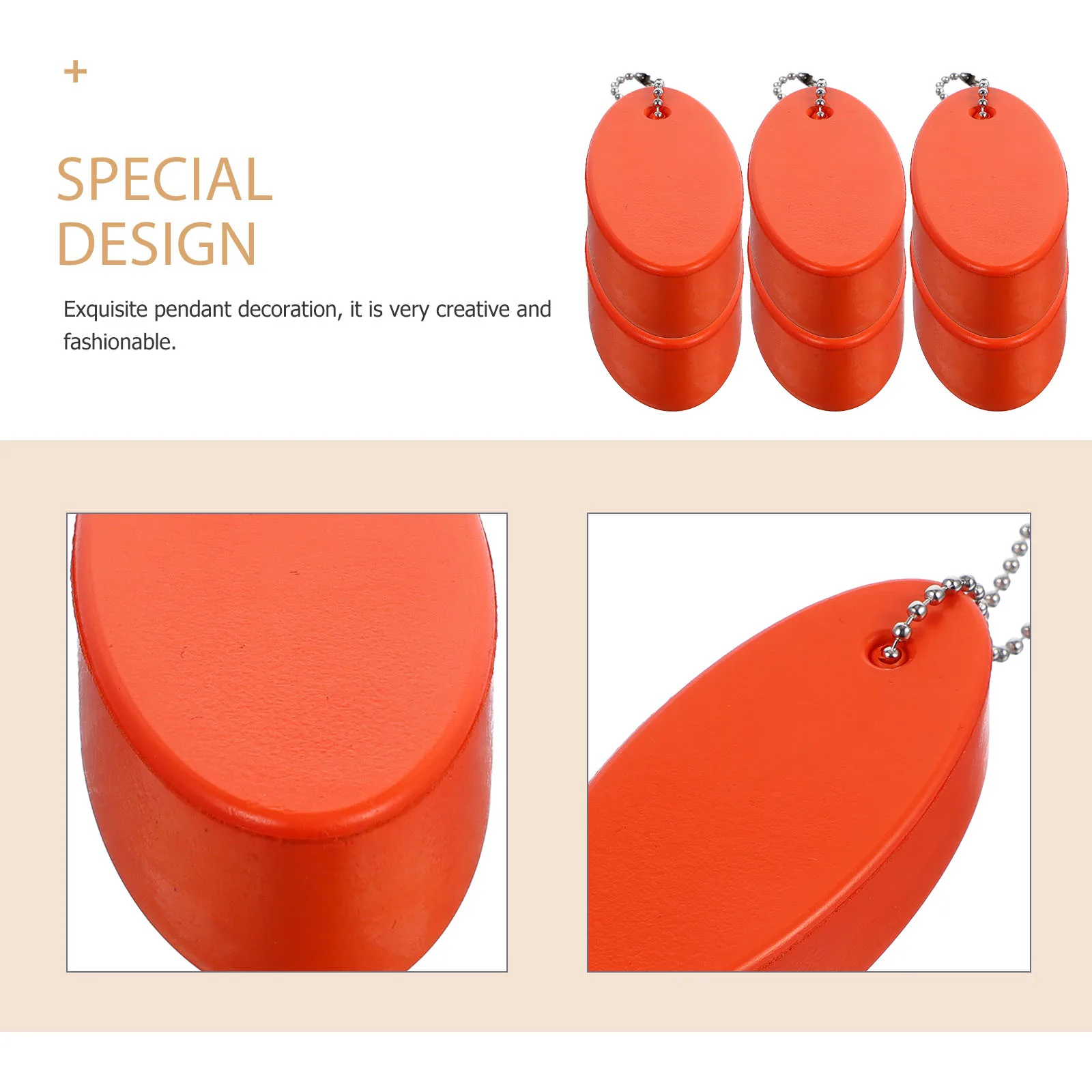 6pcs PU Keychain Floating Oval Creative Gift Idea for Water Activities Boating Fishing Lightweight Eco
6pcs PU Keychain Floating Oval Creative Gift Idea for Water Activities Boating Fishing Lightweight Eco