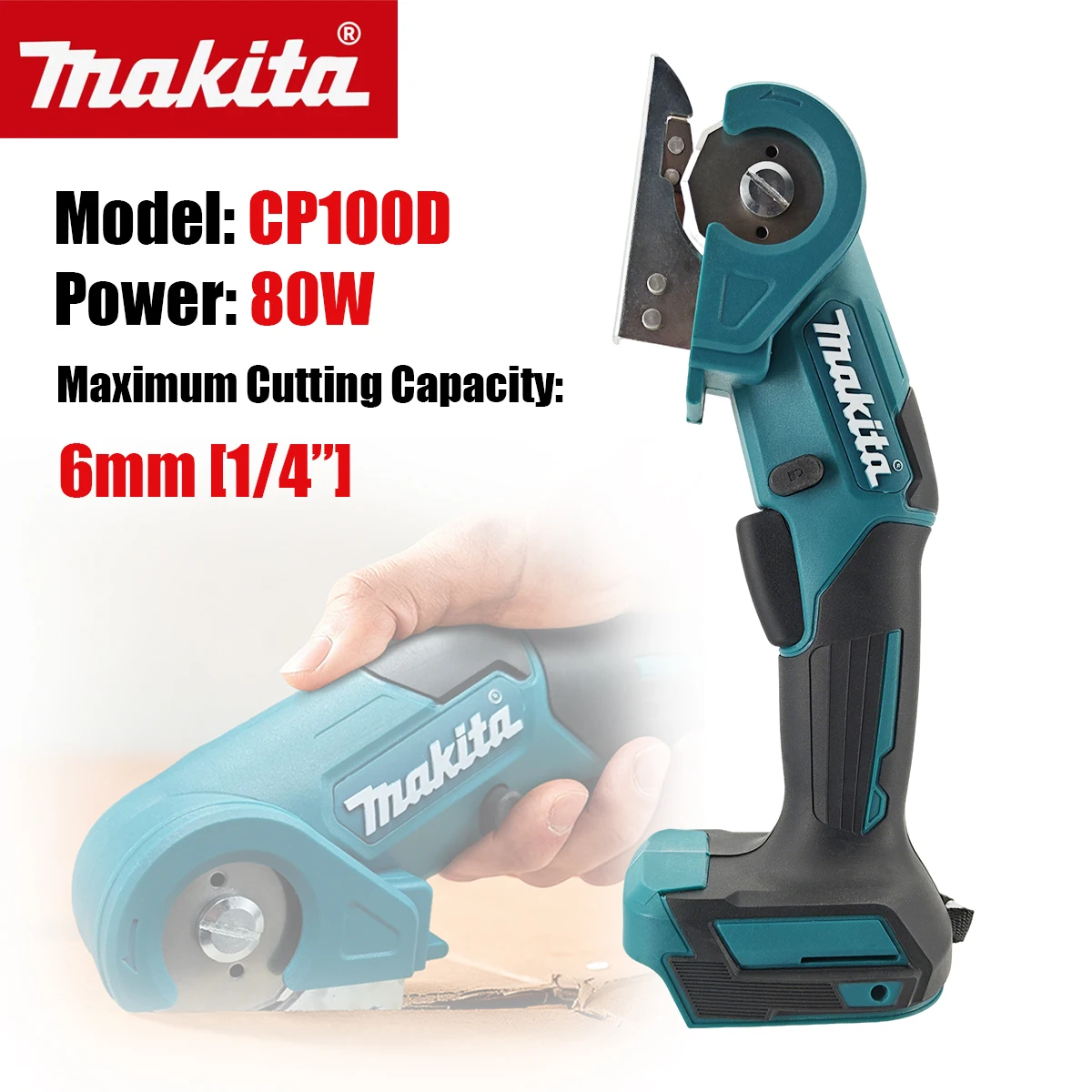 Makita CP100 Cordless Handheld Carpet Cutter Multi-Functional Pruner round Knife Cloth Cutting Tool (No Battery Included)
Makita CP100 Cordless Handheld Carpet Cutter Multi-Functional Pruner round Knife Cloth Cutting Tool (No Battery Included)