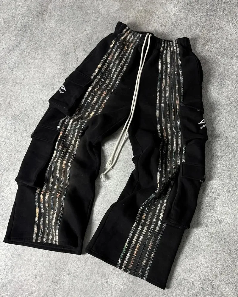European and American Rock Letter Camouflage Striped Print Fashion Trousers Men Y2k Street Goth Oversized Wide-leg Pants Women
European and American Rock Letter Camouflage Striped Print Fashion Trousers Men Y2k Street Goth Oversized Wide-leg Pants Women