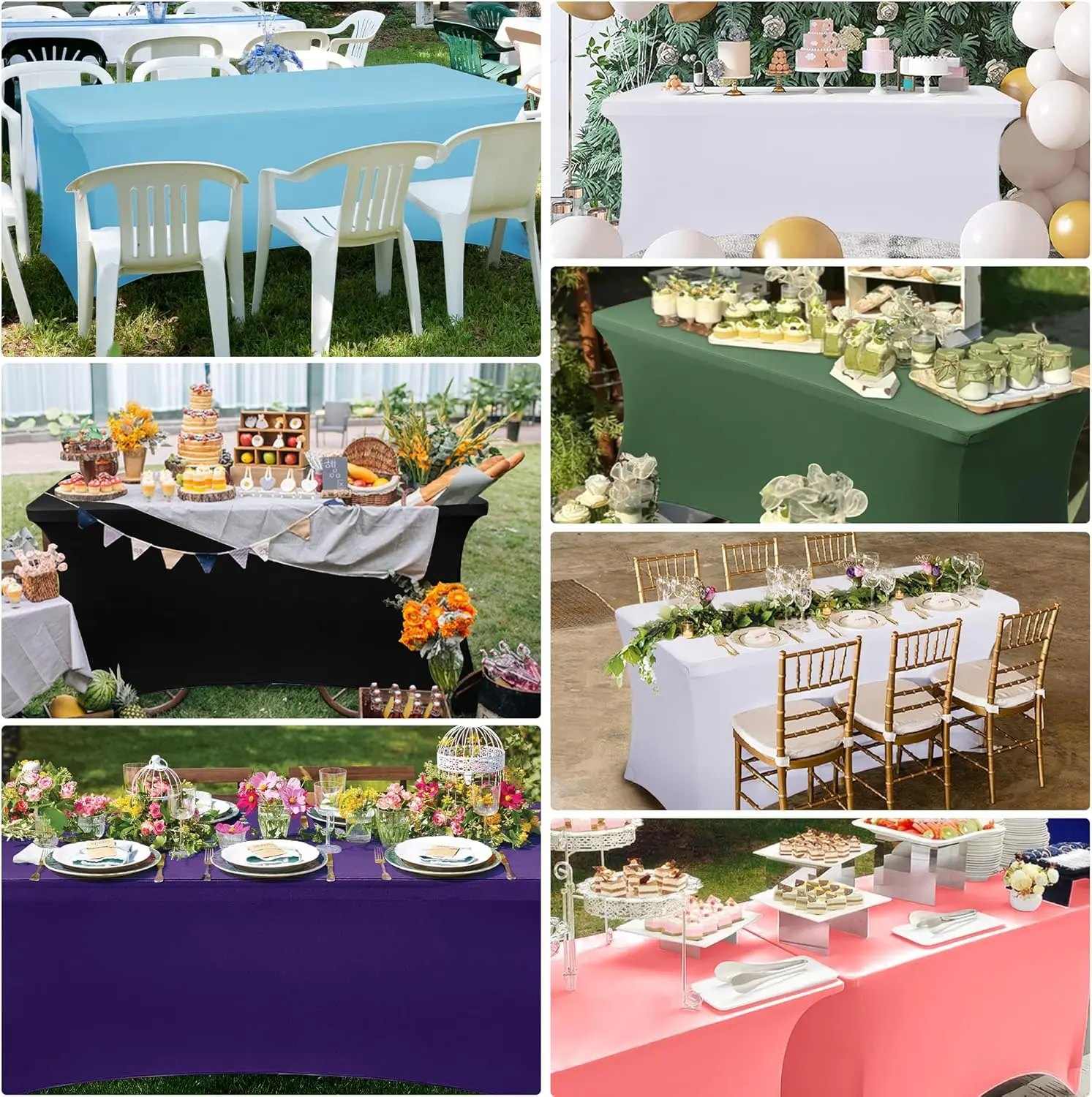 4FT/6FT Black Waterproof Stretch Spandex Table Cover Rectangular Tablecloth for Folding for Parties Weddings Banquets & Events 
4FT/6FT Black Waterproof Stretch Spandex Table Cover Rectangular Tablecloth for Folding for Parties Weddings Banquets & Events