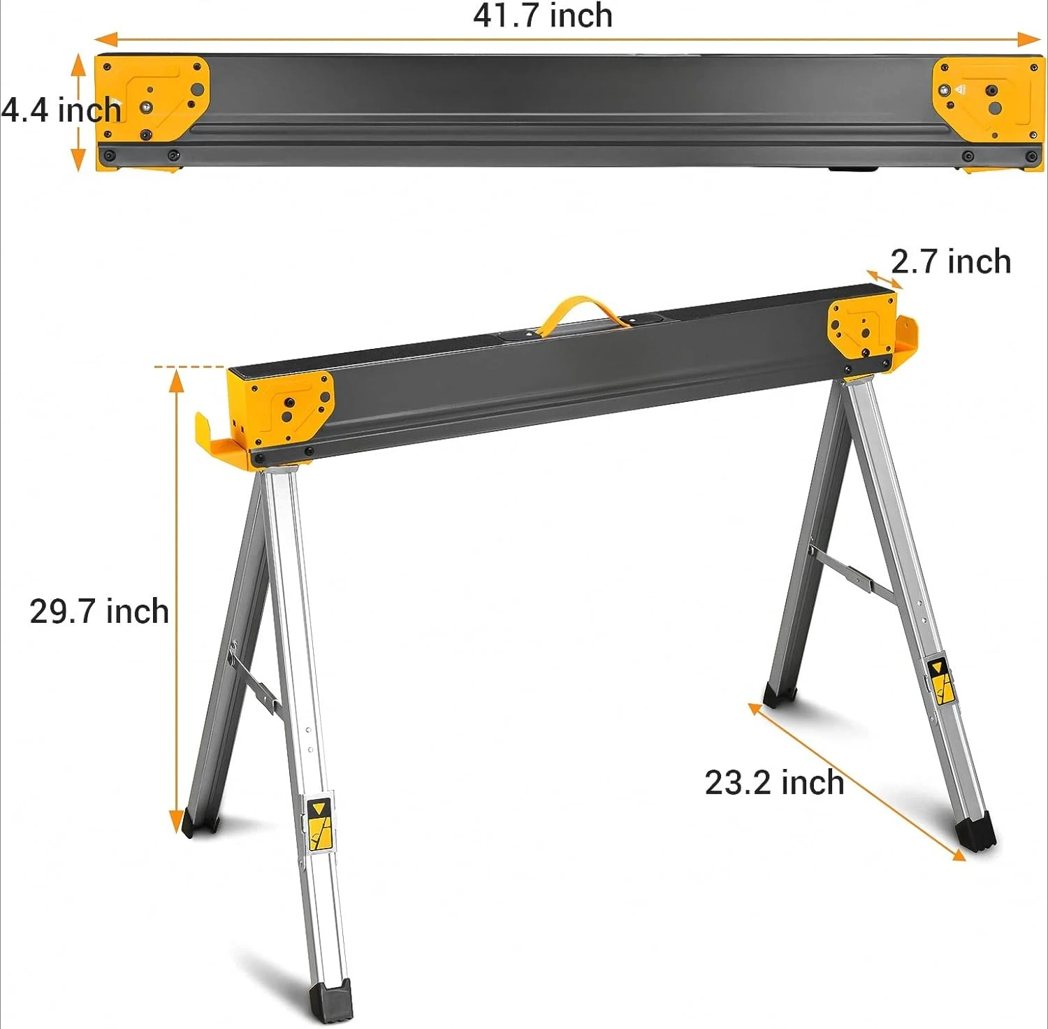 Saw Horses 2 Pack Folding, Heavy Duty Sawhorse Table 2600 Lbs Load Capacity with 2x4 Support Legs
Saw Horses 2 Pack Folding, Heavy Duty Sawhorse Table 2600 Lbs Load Capacity with 2x4 Support Legs