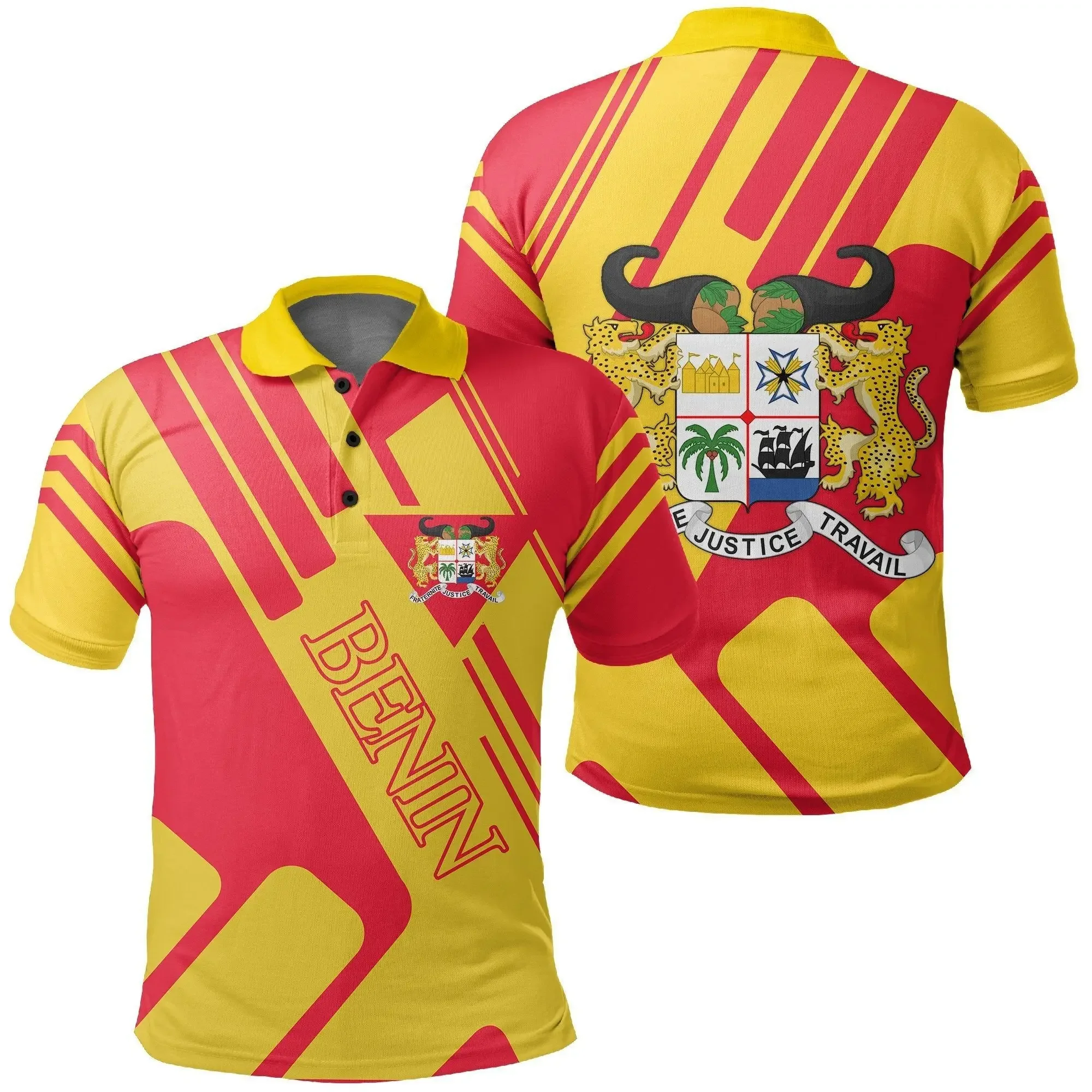 Benin Flag & Coat of Arms Customized Polo Shirts Summer Casual Streetwear Men's Fashion Loose Jersey Plus Size Sportswear
Benin Flag & Coat of Arms Customized Polo Shirts Summer Casual Streetwear Men's Fashion Loose Jersey Plus Size Sportswear