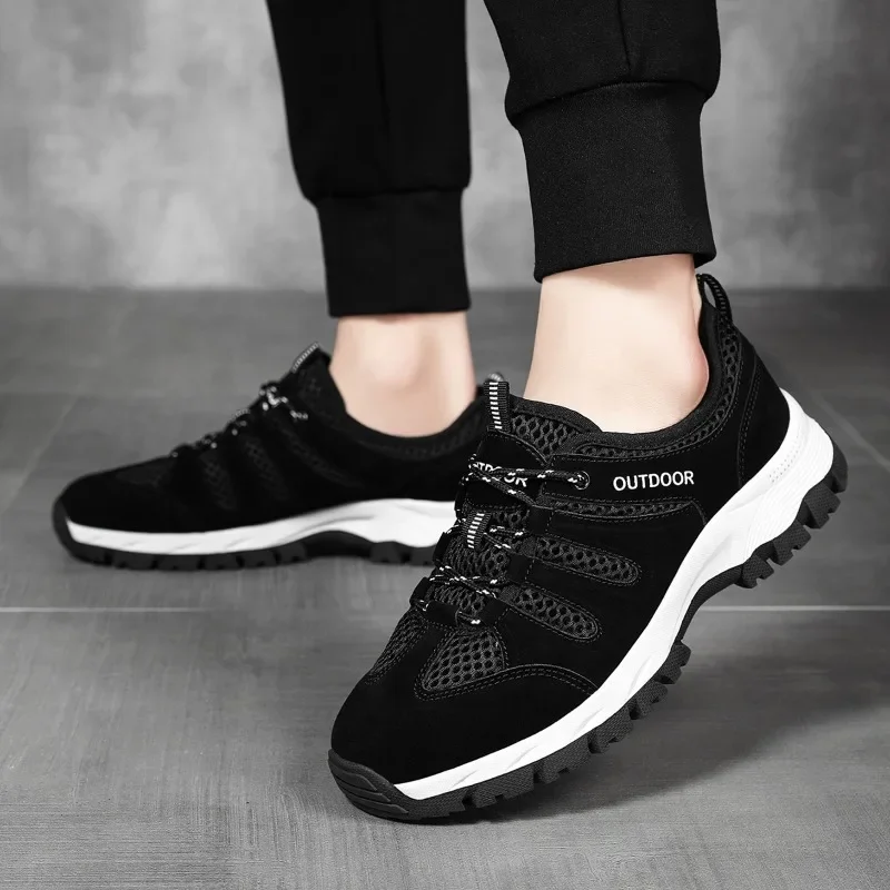 Spring/summer Hollow Mesh Flat Heel Low Top Round Head Lace-up Casual Men's Large Size Solid Color Outdoor Sports Shoes
Spring/summer Hollow Mesh Flat Heel Low Top Round Head Lace-up Casual Men's Large Size Solid Color Outdoor Sports Shoes