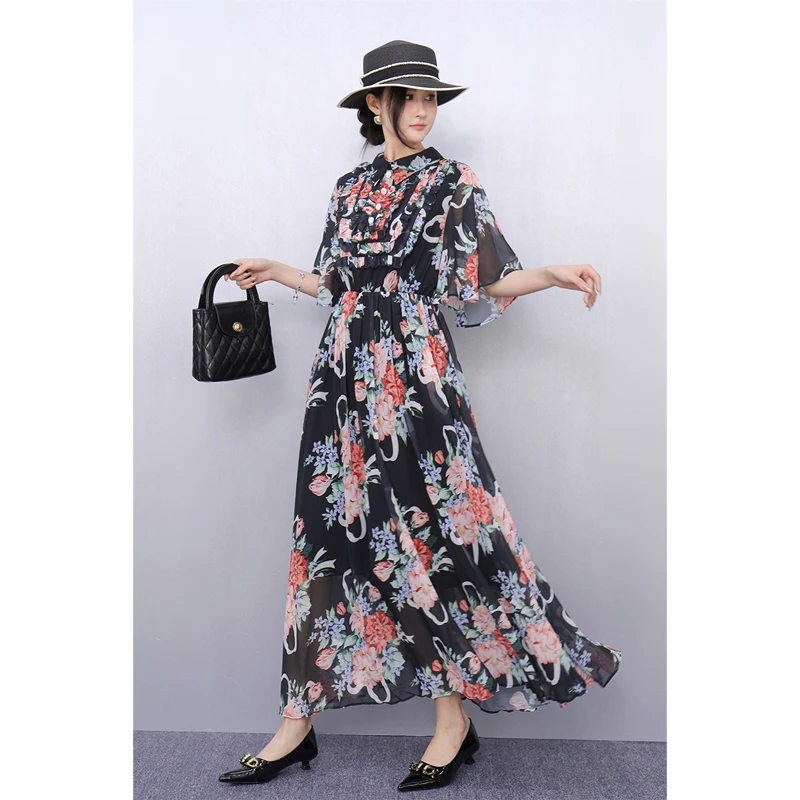 Niche Design Sense 2025 Spring/summer New Women's Loose Size Chiffon Large Swing Long Dress Fashionable Casual And Elegant Robes
Niche Design Sense 2025 Spring/summer New Women's Loose Size Chiffon Large Swing Long Dress Fashionable Casual And Elegant Robes