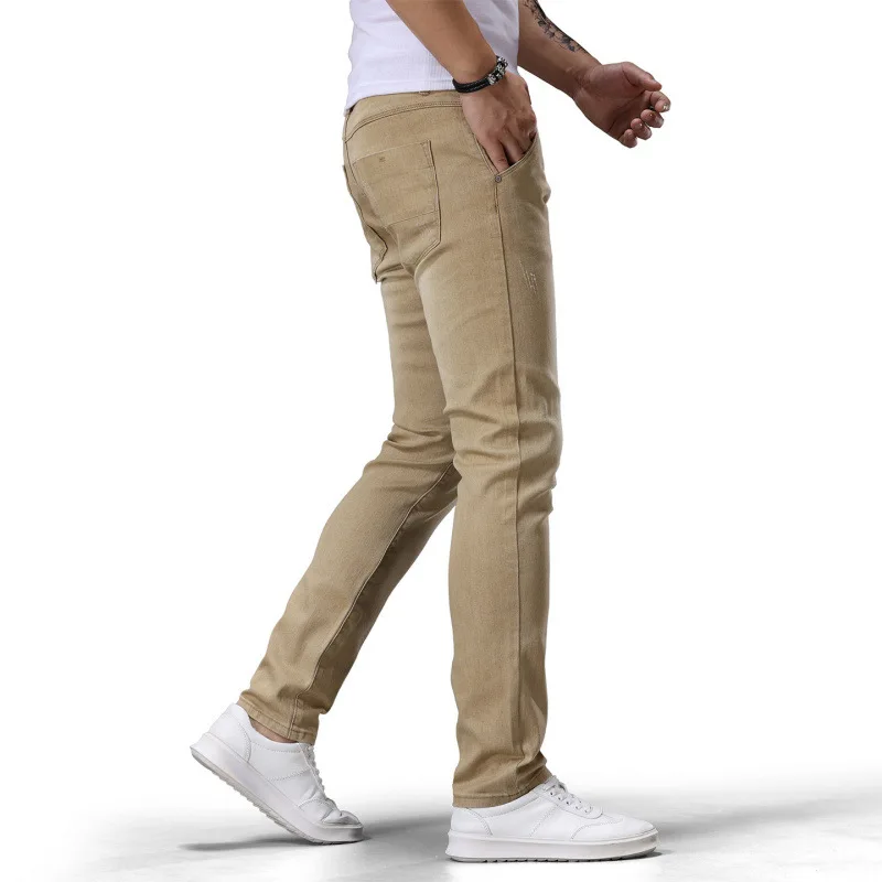 Four season fashionable small leg jeans men, classic and simple street style trend small leg elastic pants
Four season fashionable small leg jeans men, classic and simple street style trend small leg elastic pants