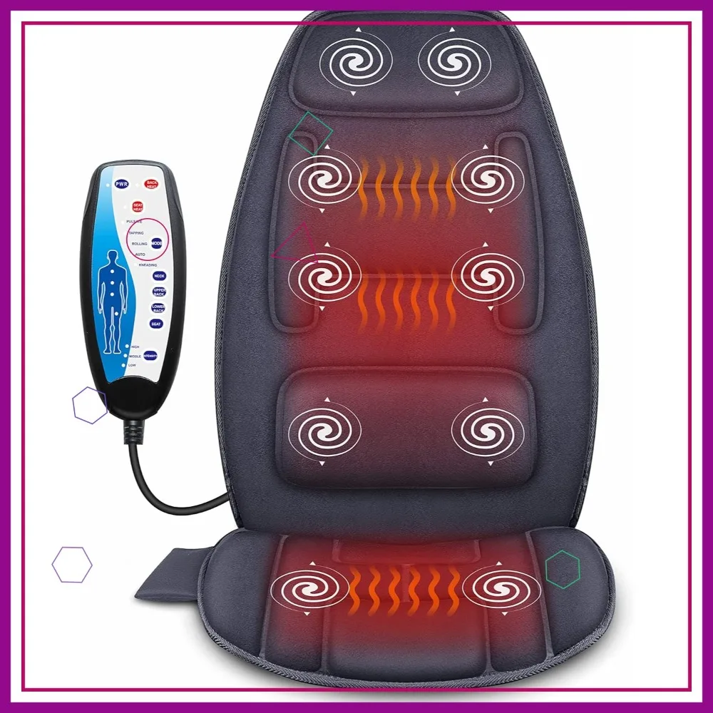 Vibrating Massage Seat Cushion with Heat - Memory Foam Neck & Lumbar Support, 10 Motors, 2 Heat Levels, Back Massager Chair Pad
Vibrating Massage Seat Cushion with Heat - Memory Foam Neck & Lumbar Support, 10 Motors, 2 Heat Levels, Back Massager Chair Pad