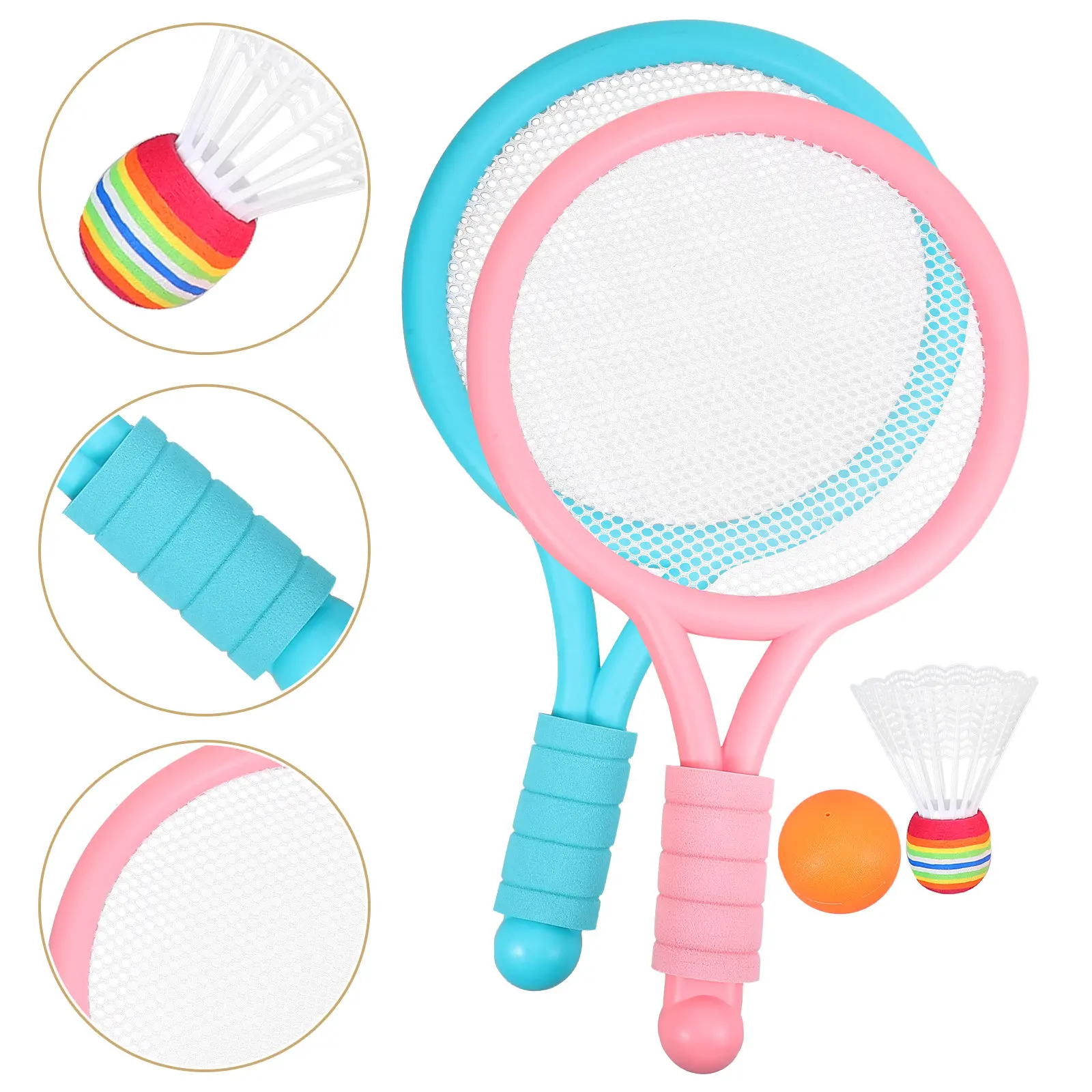 1Set Children's Badminton Racket Set Portable Easy-Grip Rackets with Balls for Kids Physical Coordination Reaction Hand-Eye
1Set Children's Badminton Racket Set Portable Easy-Grip Rackets with Balls for Kids Physical Coordination Reaction Hand-Eye