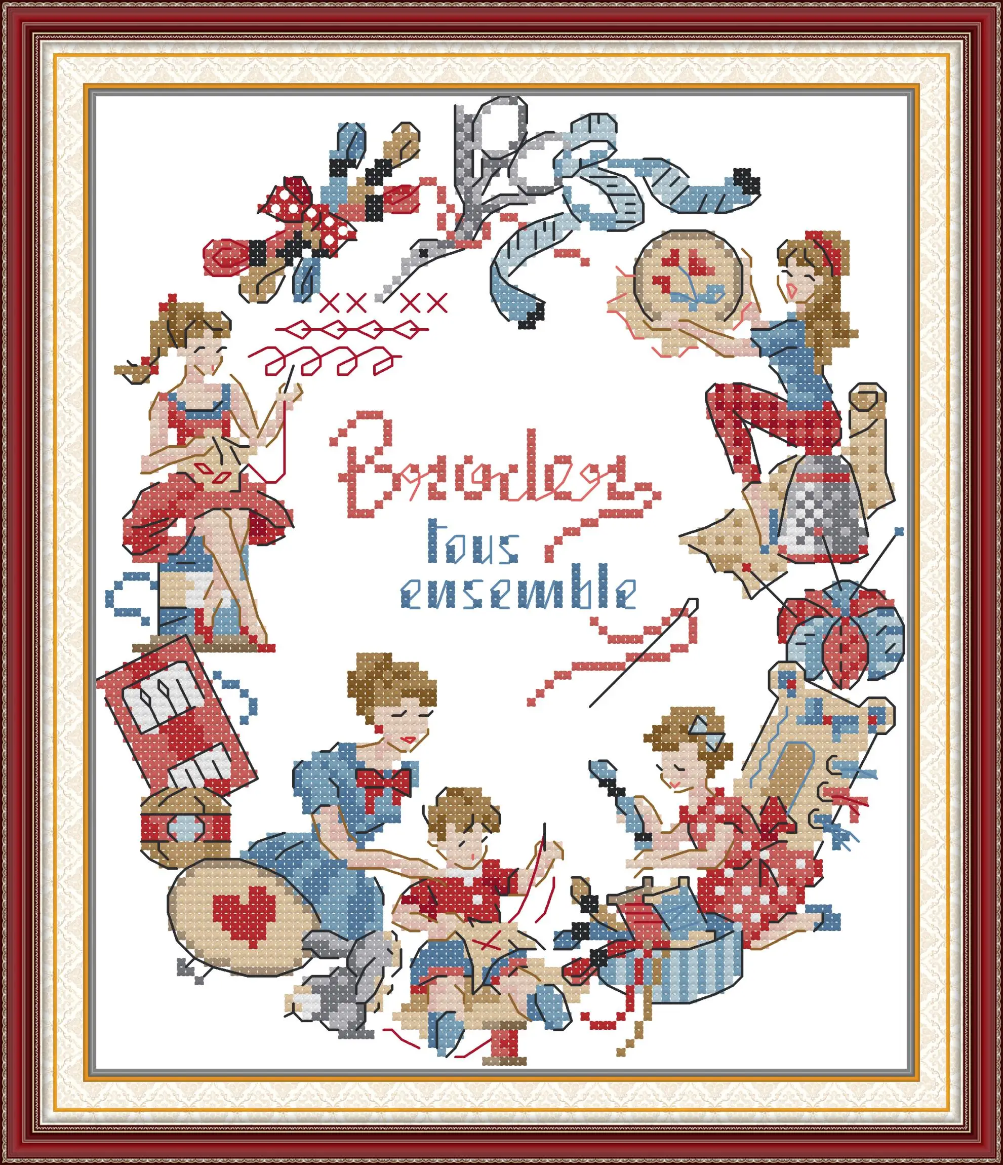 Maydear Cross Stitch Kit, 11CT/14CT/16CT/9CT Aida Fabric,DMC Threads Sewing Pattern Embroidery Set-Embroidery together
Maydear Cross Stitch Kit, 11CT/14CT/16CT/9CT Aida Fabric,DMC Threads Sewing Pattern Embroidery Set-Embroidery together