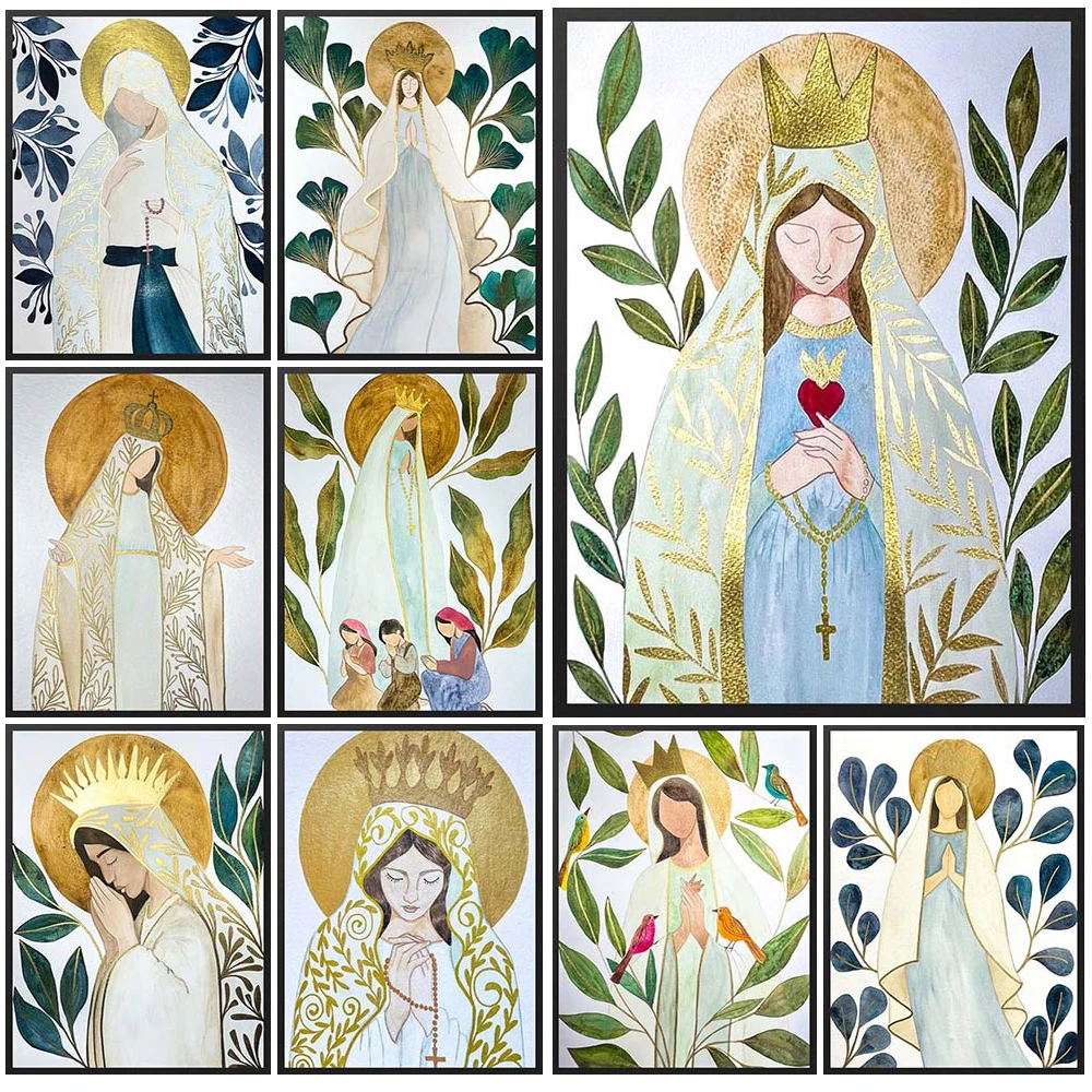 Christianity Virgin Mary Gospel Nun Poster Wall Pictures For Church Religion Home Decor Wall Art Canvas Painting Unframed
Christianity Virgin Mary Gospel Nun Poster Wall Pictures For Church Religion Home Decor Wall Art Canvas Painting Unframed
