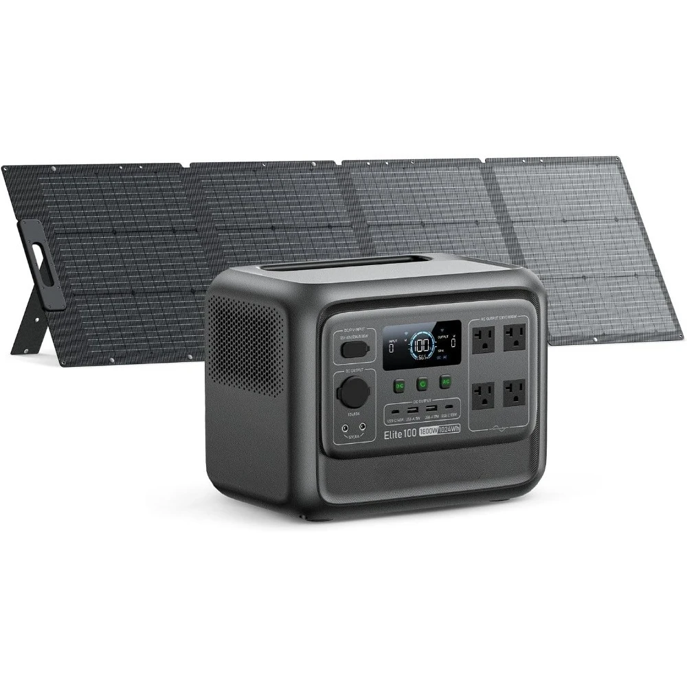 Elite 100 V2 Solar Generator with 200W Solar Panel (Ships Separately), Portable Power Station 1024Wh w/ 4 1800W AC, Customized
Elite 100 V2 Solar Generator with 200W Solar Panel (Ships Separately), Portable Power Station 1024Wh w/ 4 1800W AC, Customized