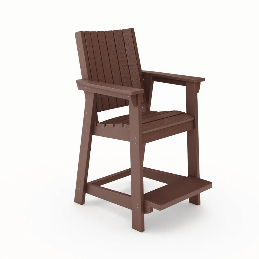 Brown Modern Counter Chair Sleek HDPE Poly Lumber for Dining Patio and Garden Comfort
Brown Modern Counter Chair Sleek HDPE Poly Lumber for Dining Patio and Garden Comfort