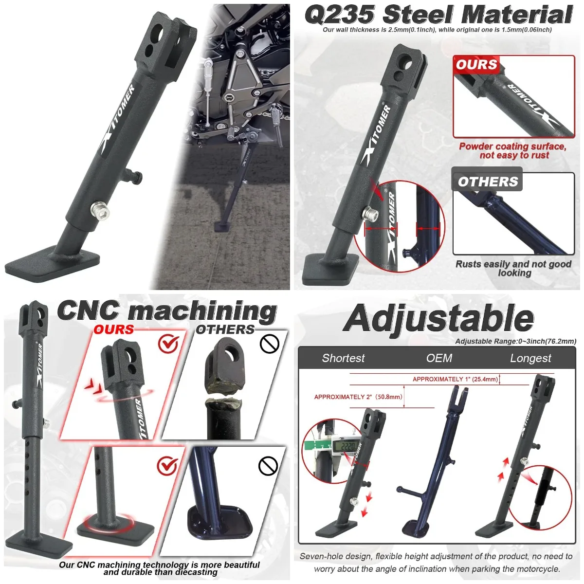 0-3 inch Adjustable Kickstand Fit for CBR600RR 2007-2025 CBR600RR Motorcycle Adjustable Side Stand Adjustable Kickstand
0-3 inch Adjustable Kickstand Fit for CBR600RR 2007-2025 CBR600RR Motorcycle Adjustable Side Stand Adjustable Kickstand