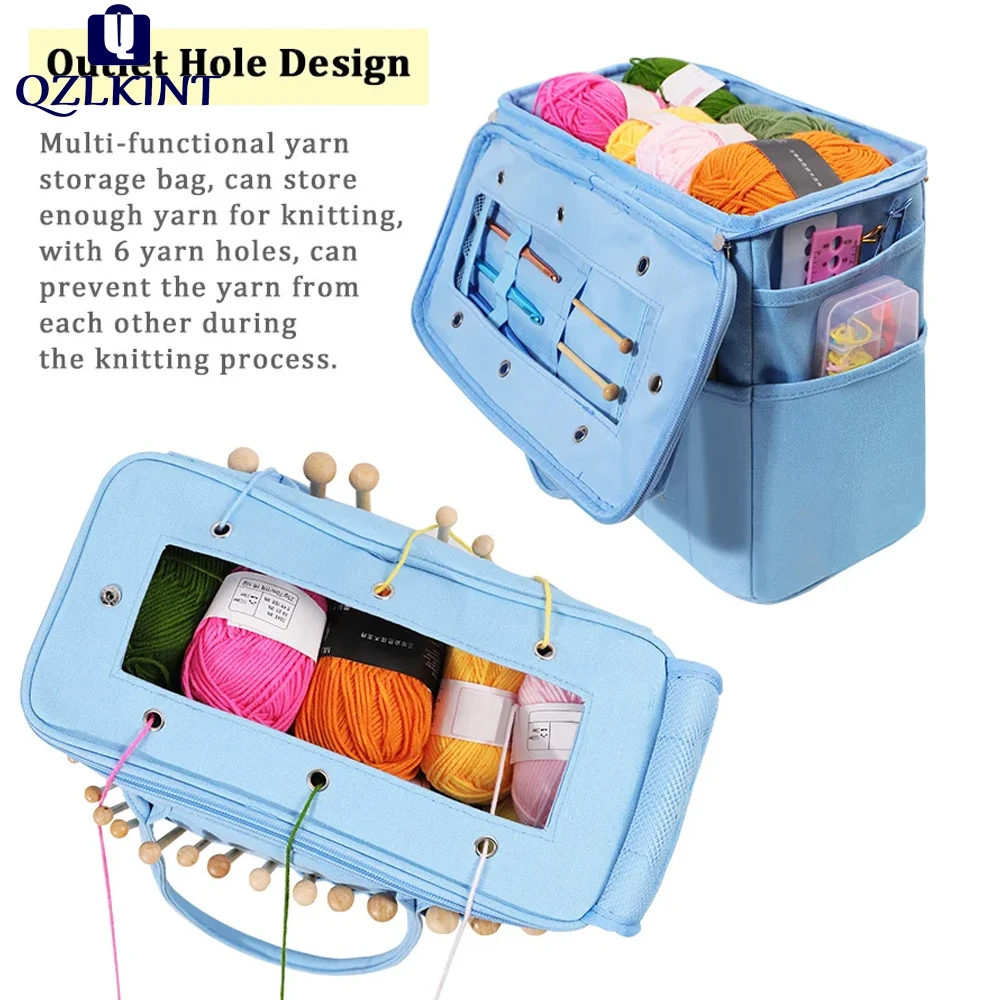 1 piece of large-capacity yarn and knitting needle storage bag, a DIY portable yarn storage pouch for going out
1 piece of large-capacity yarn and knitting needle storage bag, a DIY portable yarn storage pouch for going out