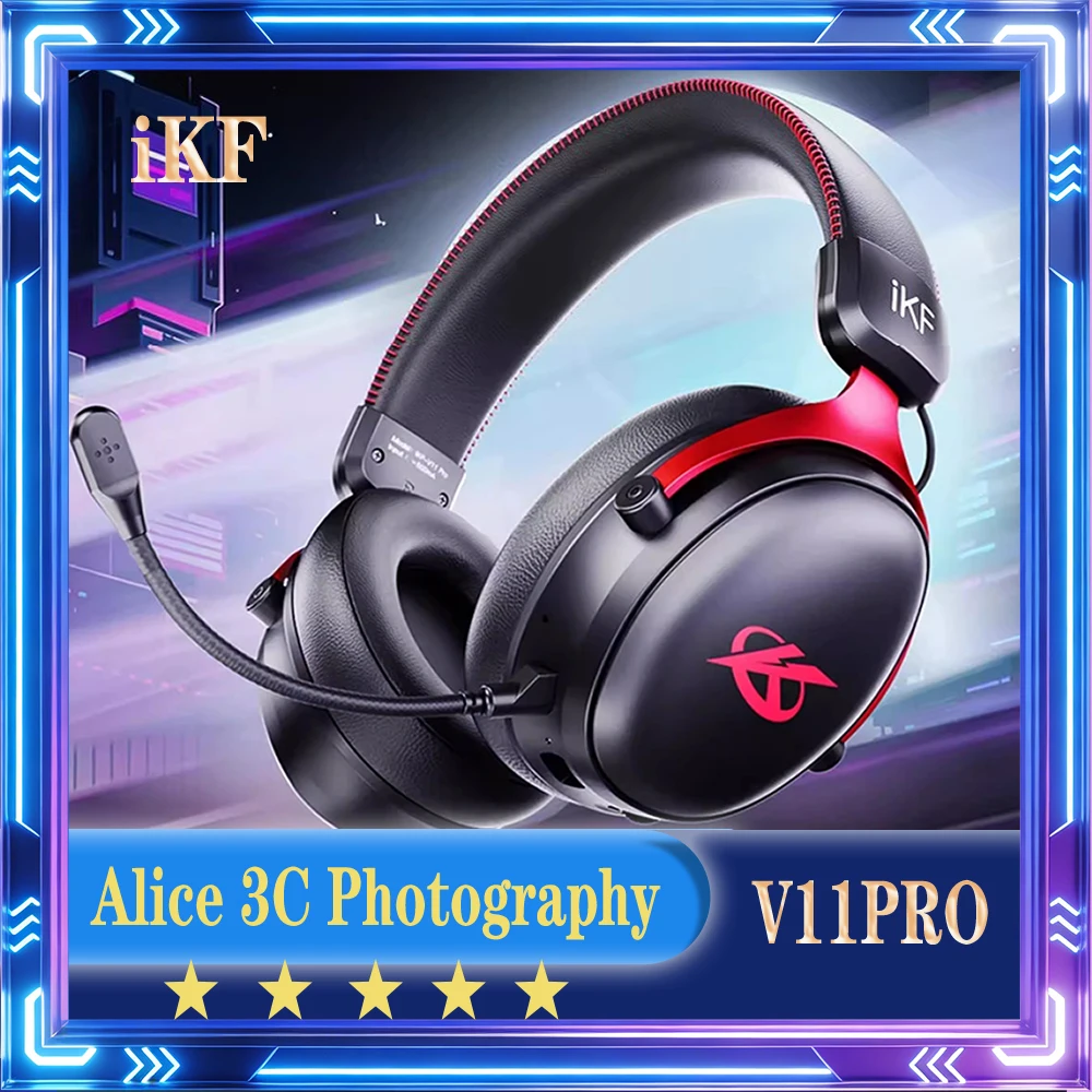 Игровая гарнитура IKF V11 Pro, беспроводные Bluetooth-наушники для киберспорта с низкой задержкой, объемный звук 7.1, эргономичный дизайн, шумоподавление
Игровая гарнитура IKF V11 Pro, беспроводные Bluetooth-наушники для киберспорта с низкой задержкой, объемный звук 7.1, эргономичный дизайн, шумоподавление