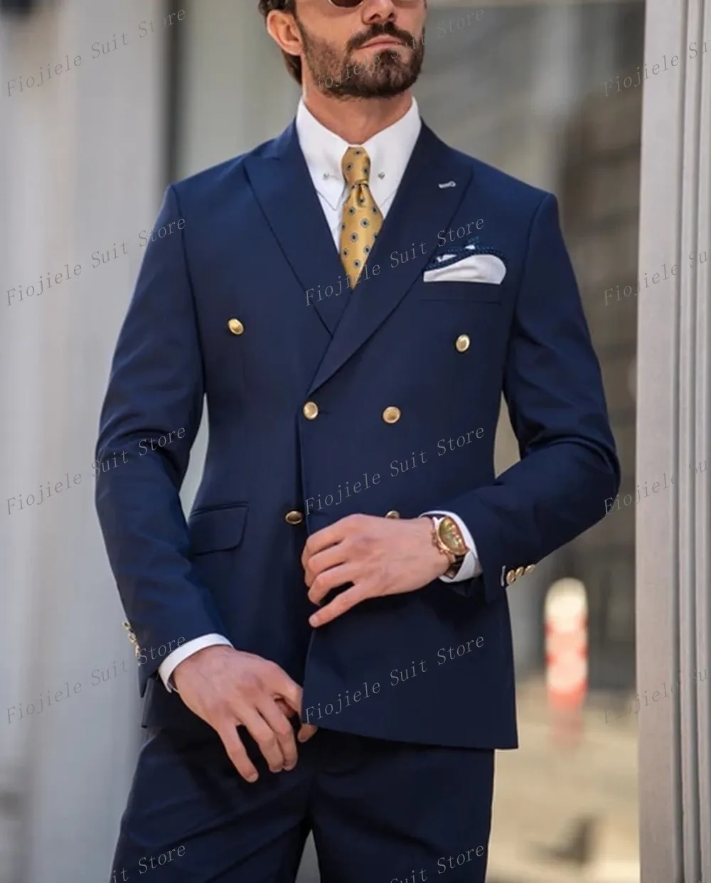 New Men Navy Blue Tuxedos Groom Groomsman Prom Wedding Party Formal Business Suit 2 Piece Set Jacket And Pants A07
New Men Navy Blue Tuxedos Groom Groomsman Prom Wedding Party Formal Business Suit 2 Piece Set Jacket And Pants A07