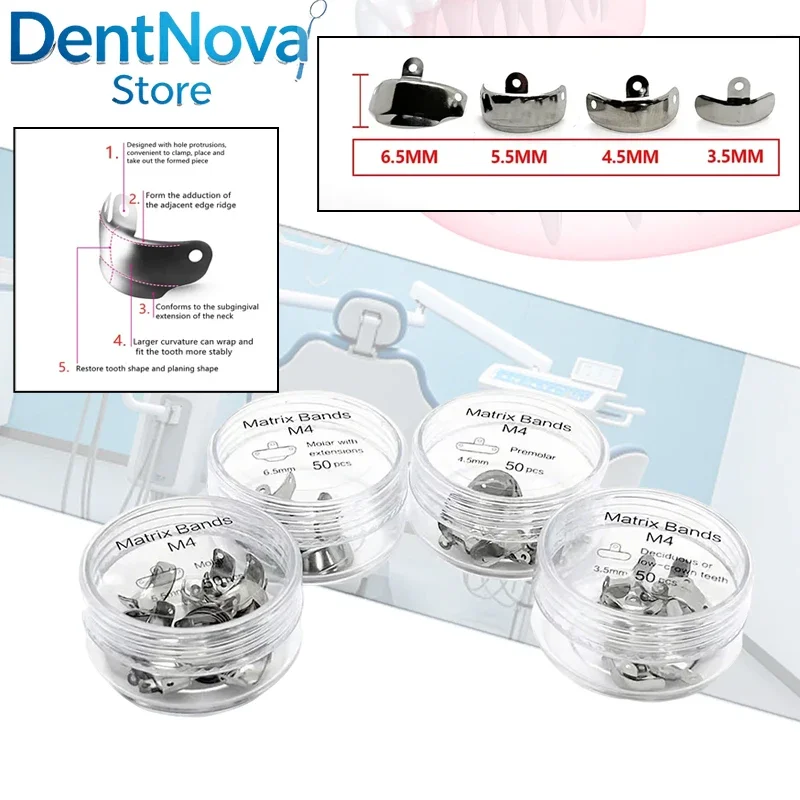 100pcs Metal Dental Matrix Bands Sectional Contoured Matrices Dentistry Elasticity Hardness Matrix Strips Tool
100pcs Metal Dental Matrix Bands Sectional Contoured Matrices Dentistry Elasticity Hardness Matrix Strips Tool