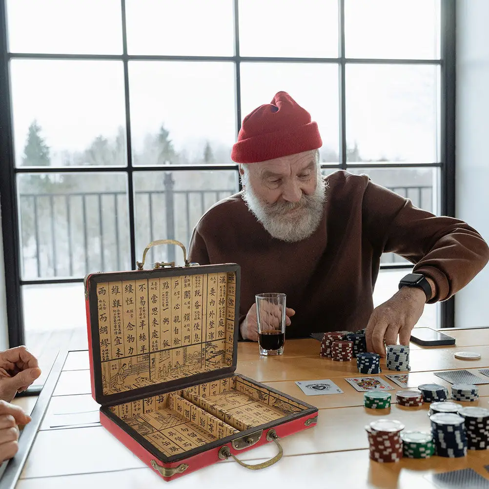 Sturdy Mahjong Box Natural Wood PU Construction Tight Seal Storage Container for Game Pieces Compact Lidded Holder for Travel
Sturdy Mahjong Box Natural Wood PU Construction Tight Seal Storage Container for Game Pieces Compact Lidded Holder for Travel