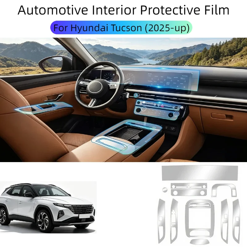For HYUNDAI TUCSON 2025-UP Car Interior Transparent TPU Gear Panel GPS Center Console Protective Film Anti-Scratch Accessories
For HYUNDAI TUCSON 2025-UP Car Interior Transparent TPU Gear Panel GPS Center Console Protective Film Anti-Scratch Accessories