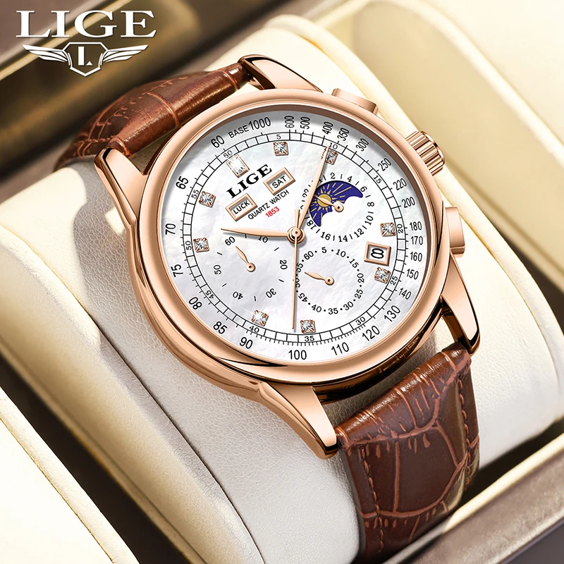 2026 New Moon Phase Watch Men LIGE New Original Luxury Men's Quartz Wristwatch Business Leather Waterproof Luminous Chronograph
2026 New Moon Phase Watch Men LIGE New Original Luxury Men's Quartz Wristwatch Business Leather Waterproof Luminous Chronograph