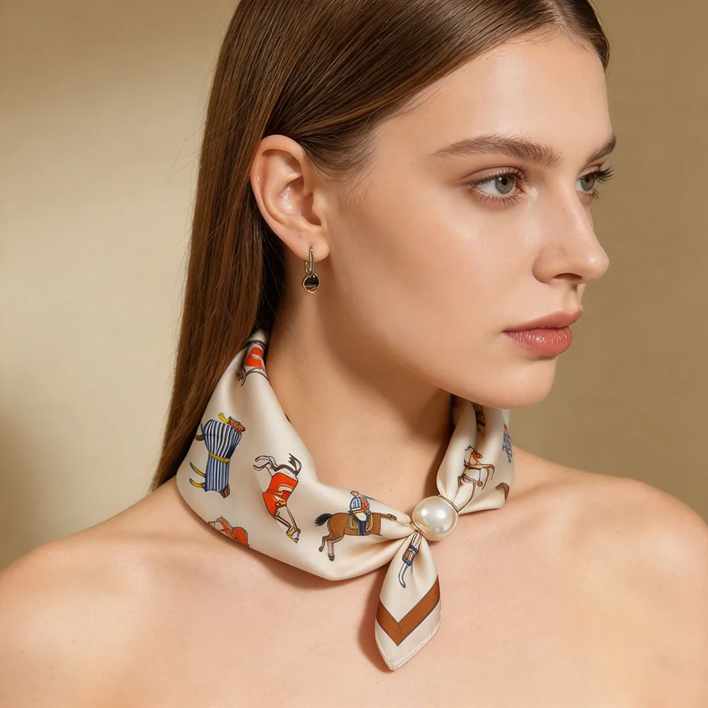 Silk Scarf Lazy Pendant Women Buckle Collarbone Magnetic Female Chain Pearl Thin Headscarf Neckerchief Luxury Ribbon Hair Bands
Silk Scarf Lazy Pendant Women Buckle Collarbone Magnetic Female Chain Pearl Thin Headscarf Neckerchief Luxury Ribbon Hair Bands