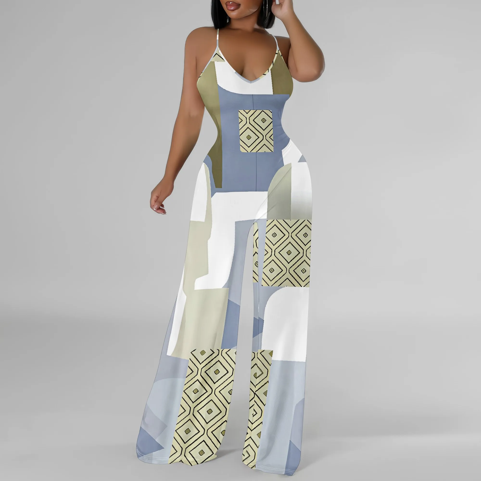 Women's Sexy Off Shoulder Backless Bodycon Crew Neck Spaghetti Strap Fashion Printed Casual Long Pants Jumpsuit
Women's Sexy Off Shoulder Backless Bodycon Crew Neck Spaghetti Strap Fashion Printed Casual Long Pants Jumpsuit