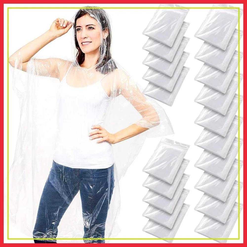 Disposable Rain Ponchos for Adults, Waterproof Hooded Emergency Ponchos, Bulk for Travel & Festivals
Disposable Rain Ponchos for Adults, Waterproof Hooded Emergency Ponchos, Bulk for Travel & Festivals