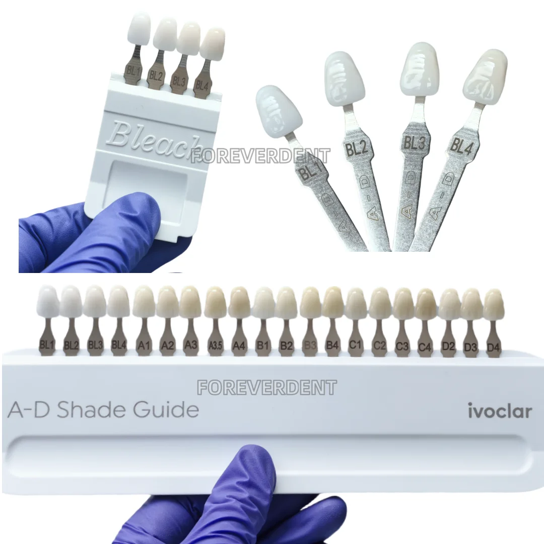 New Dental A-D Bleached Shade Guide Bleach Chart 4/20 Colors Teeth Whitening Based Vita BL1/2/3/4
New Dental A-D Bleached Shade Guide Bleach Chart 4/20 Colors Teeth Whitening Based Vita BL1/2/3/4