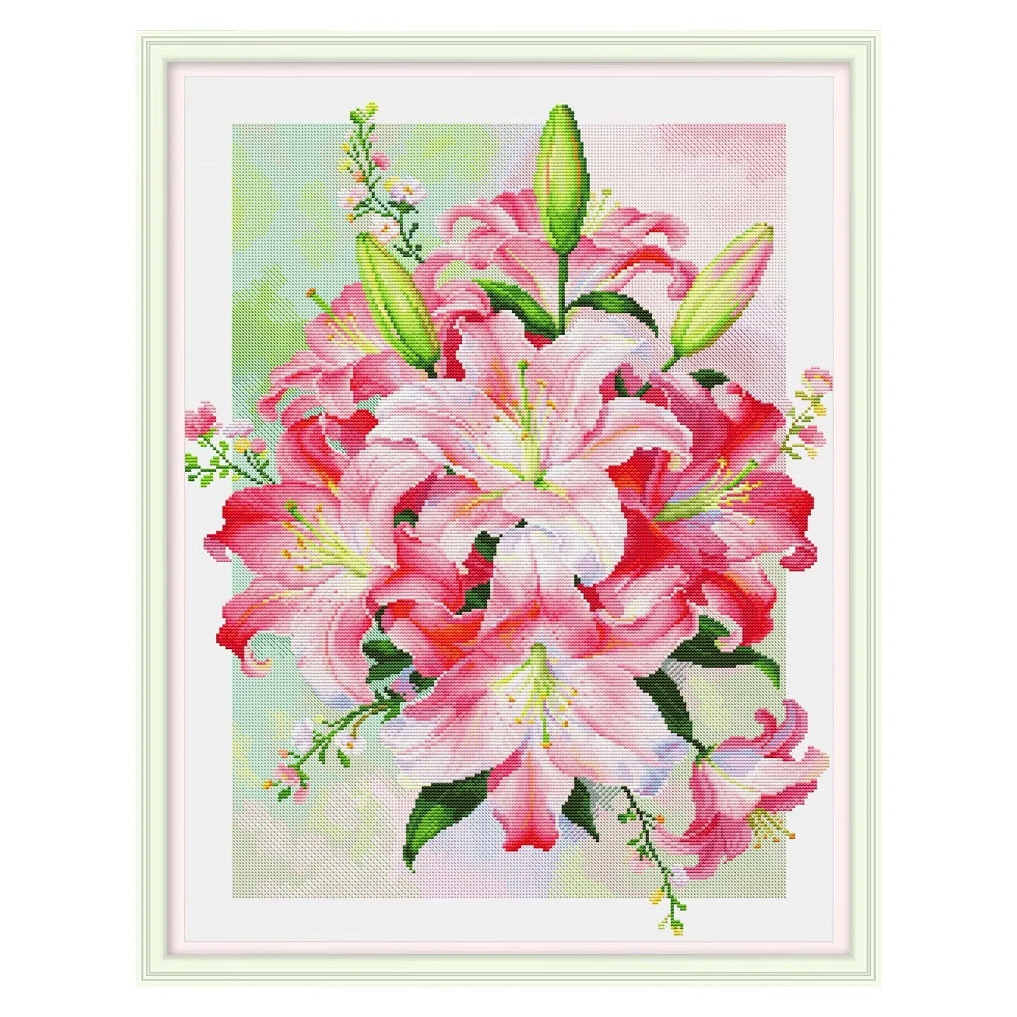 Lily Flowers Cross Stitch Kits Stamped 11CT 14CT Needlework DIY Patterns Handmade Embroidery Set 52 Colors
Lily Flowers Cross Stitch Kits Stamped 11CT 14CT Needlework DIY Patterns Handmade Embroidery Set 52 Colors