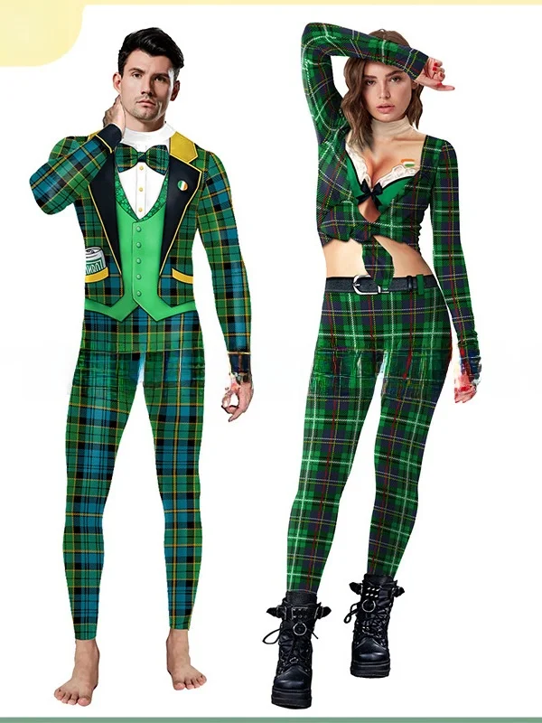 Halloween Checkered Jumpsuit Tightened Printed Long Pants Cotton Material Mid-Waist Design Women's Specialty Clothing
Halloween Checkered Jumpsuit Tightened Printed Long Pants Cotton Material Mid-Waist Design Women's Specialty Clothing
