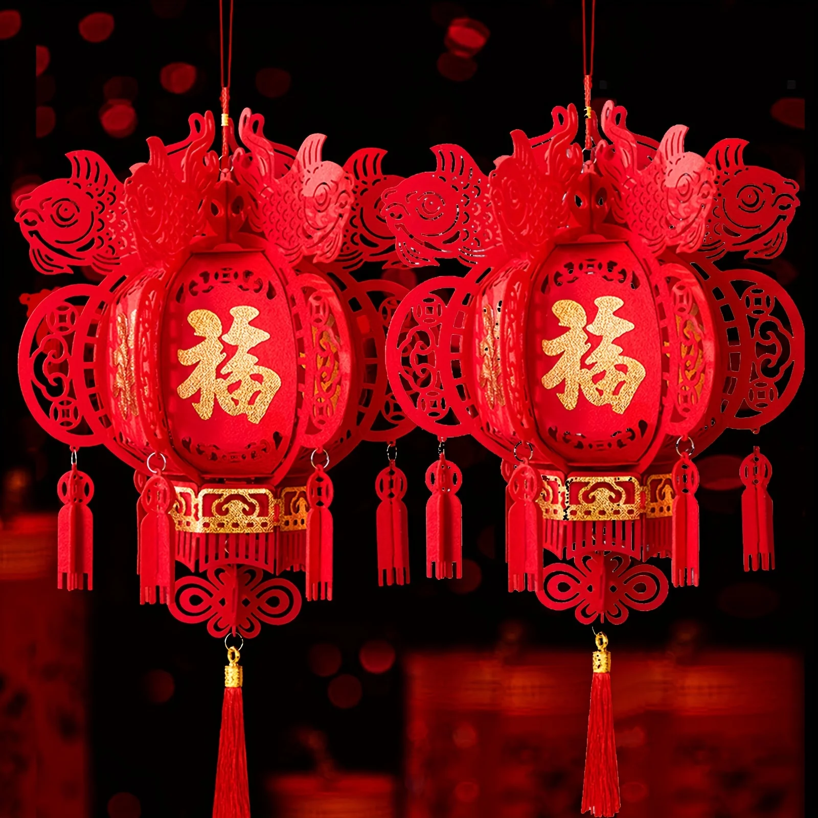 2шт декоративных бумажных фонариков в китайском стиле, подвесные бумажные фонарики своими руками с красным благословением, рождественские украшения, украшение для вечеринки
2шт декоративных бумажных фонариков в китайском стиле, подвесные бумажные фонарики своими руками с красным благословением, рождественские украшения, украшение для вечеринки