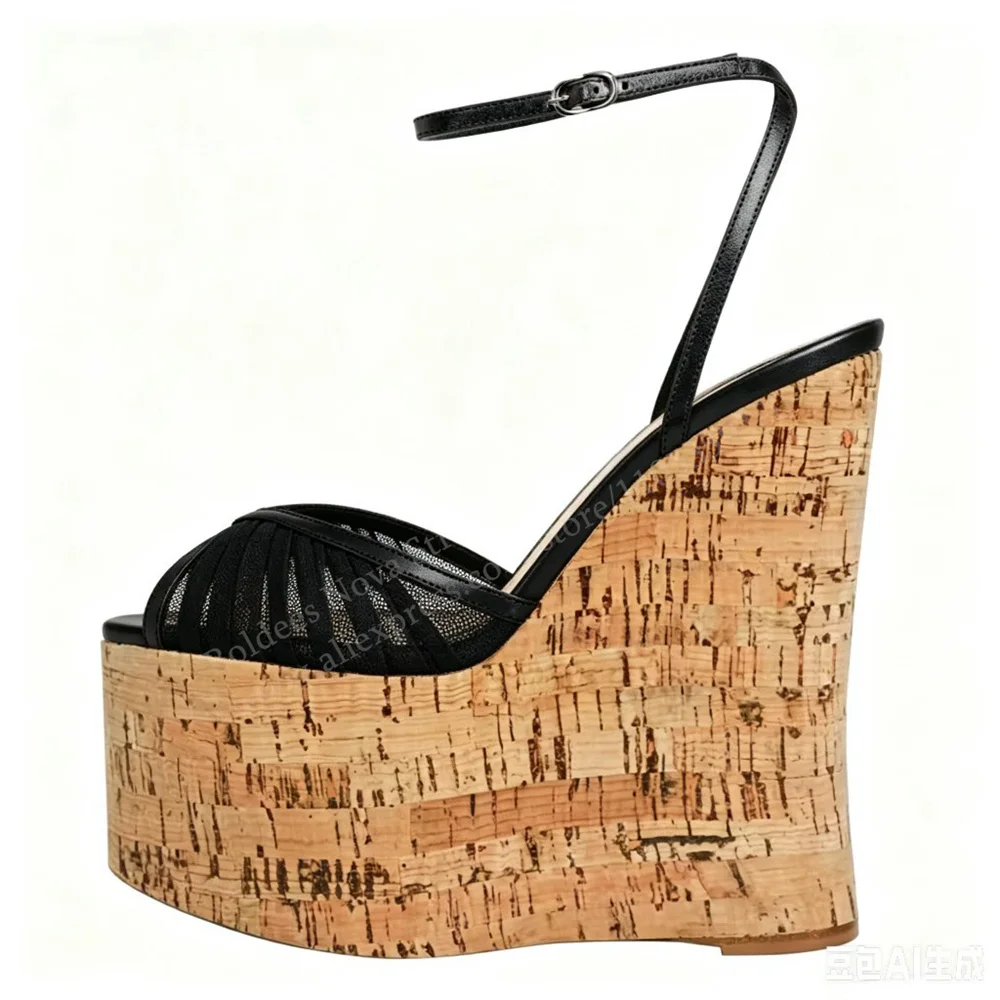 2026 Summer New Sexy Transparent Straight Buckle Strap Wedge Heel Sandals Mesh Thick Soled Slingback Elegant Party Dress Shoes
2026 Summer New Sexy Transparent Straight Buckle Strap Wedge Heel Sandals Mesh Thick Soled Slingback Elegant Party Dress Shoes