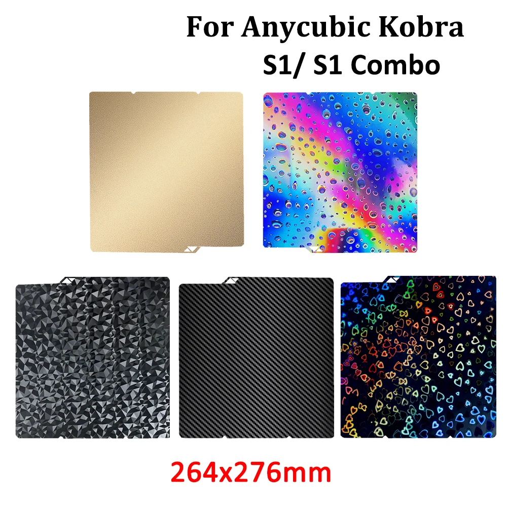 264x276 For Anycubic Kobra S1 Plate Pei Sheet Textured Kobra S1 Combo Build Plate Double Sided Kobra S1 Hotend 3d Hotend Bed
264x276 For Anycubic Kobra S1 Plate Pei Sheet Textured Kobra S1 Combo Build Plate Double Sided Kobra S1 Hotend 3d Hotend Bed