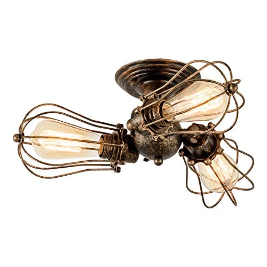 Vintage Ceiling Light Industrial Adjustable Socket Metal Wire Cage Lamp Semi-Flush Mount ic Ceiling Light Metal Lamp Fixtures N
Vintage Ceiling Light Industrial Adjustable Socket Metal Wire Cage Lamp Semi-Flush Mount ic Ceiling Light Metal Lamp Fixtures N