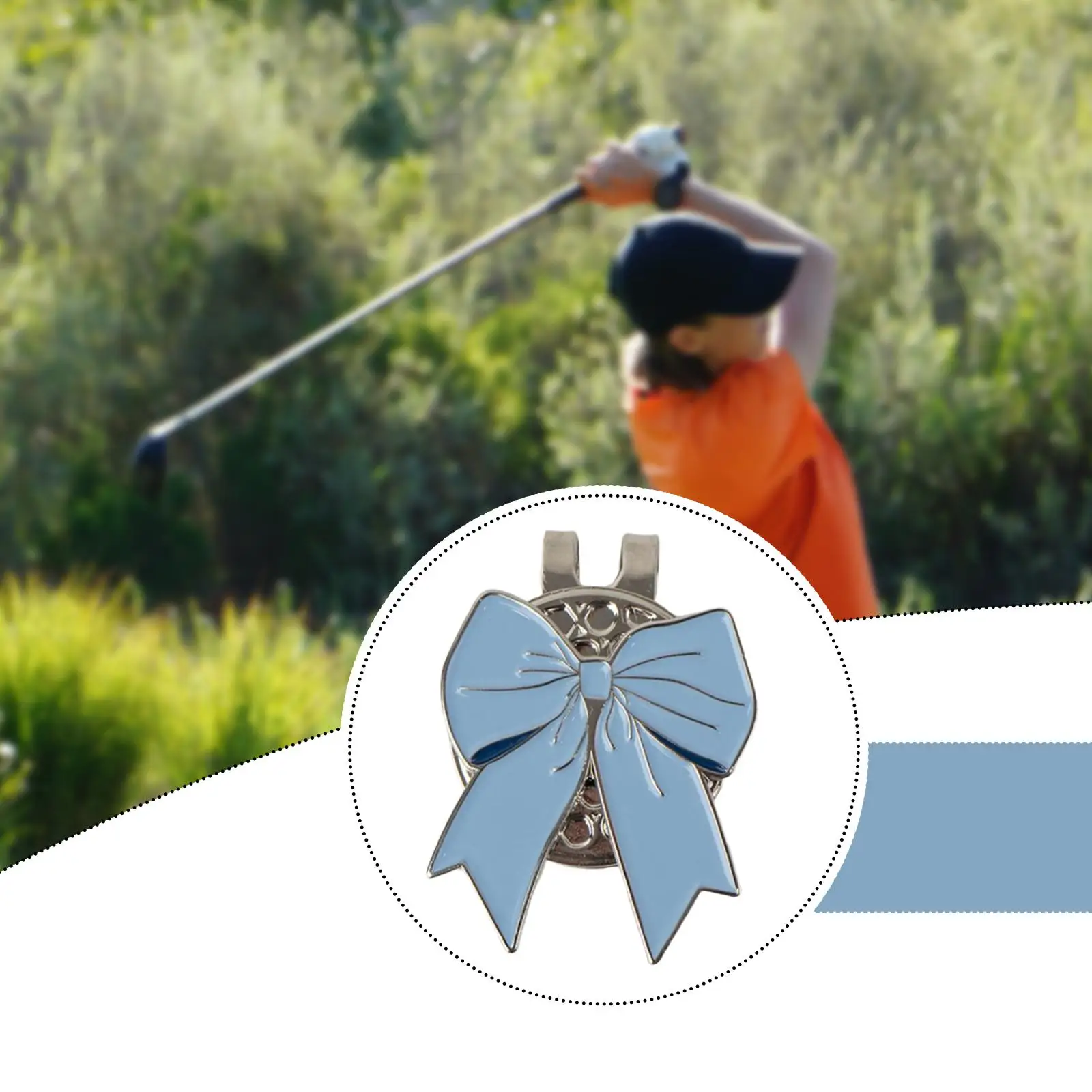 Portable Magnetic Golf Hat Clip Blue Bow Ball Marker Holder Sturdy Metal Accessory for Cap Pants Gloves Visor
Portable Magnetic Golf Hat Clip Blue Bow Ball Marker Holder Sturdy Metal Accessory for Cap Pants Gloves Visor