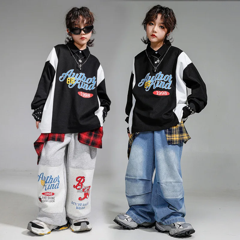 Kids Boys Girls Streetwear Fashion Hip Hop Loose Long Sleeve Polo Shirt Denim Baggy Jeans Pant Sets Children Tracksuits Clothes
Kids Boys Girls Streetwear Fashion Hip Hop Loose Long Sleeve Polo Shirt Denim Baggy Jeans Pant Sets Children Tracksuits Clothes