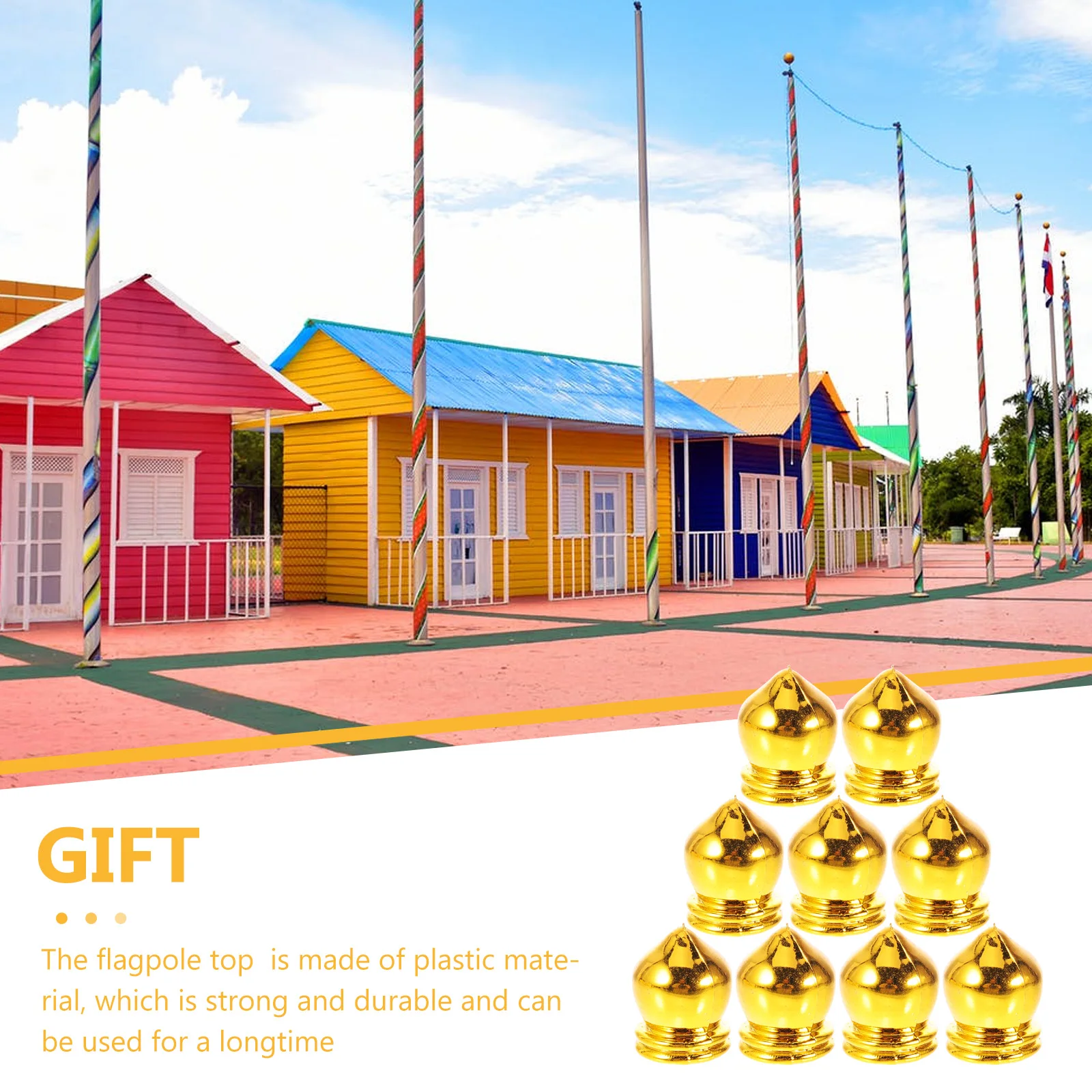 20 Pcs Topper naments Plastic Pennant Pole Pennants Pole Parts Finial Cap Decorations Garden Flags Accessories 
20 Pcs Topper naments Plastic Pennant Pole Pennants Pole Parts Finial Cap Decorations Garden Flags Accessories