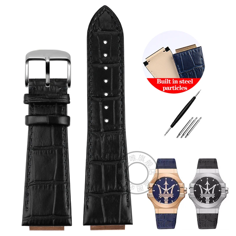 25mm Leather Strap For Maserati Trident Belt R8871618002 R8821108039 R8821108025 Raised Built in Steel Particles Watchband
25mm Leather Strap For Maserati Trident Belt R8871618002 R8821108039 R8821108025 Raised Built in Steel Particles Watchband