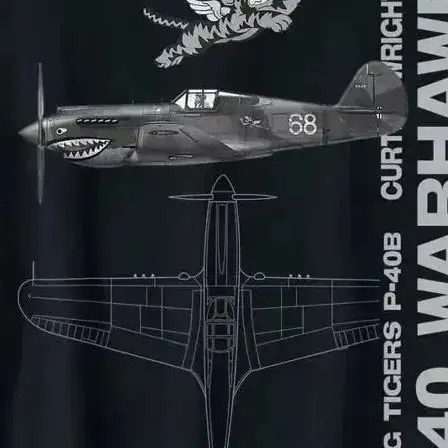 WWII Fiying Tiger P-40 War Hawk Fighter T-Shirt 100% Cotton O-Neck Summer Short Sleeve Casual Mens T-shirt Size S-3XL
WWII Fiying Tiger P-40 War Hawk Fighter T-Shirt 100% Cotton O-Neck Summer Short Sleeve Casual Mens T-shirt Size S-3XL