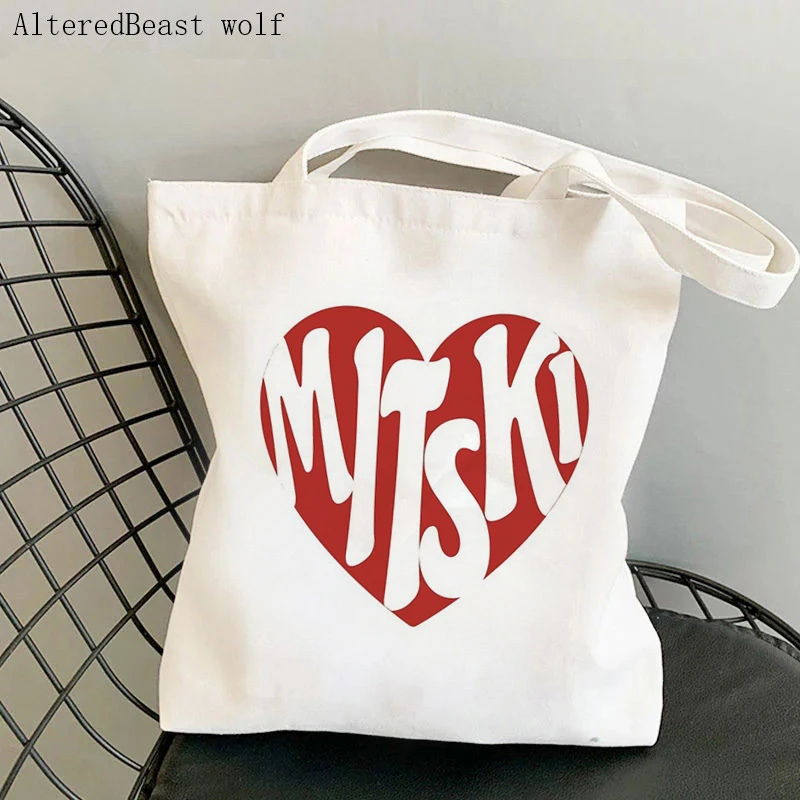 Women Shopper bag Mitski red Heart Printed Kawaii Bag Harajuku Shopping Canvas Shopper Bag girl handbag Tote Shoulder Lady Bag
Women Shopper bag Mitski red Heart Printed Kawaii Bag Harajuku Shopping Canvas Shopper Bag girl handbag Tote Shoulder Lady Bag