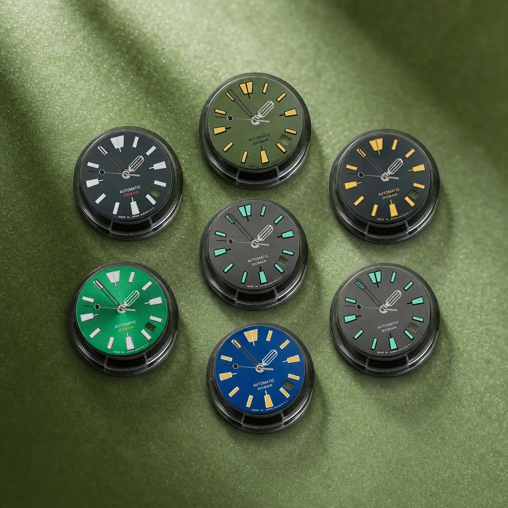 NH NH35/NH36 28.5mm S-Logo X007 Diver Dial-Green Luminous Mod Part for Automatic Watches for men Watch Modification Accessories
NH NH35/NH36 28.5mm S-Logo X007 Diver Dial-Green Luminous Mod Part for Automatic Watches for men Watch Modification Accessories