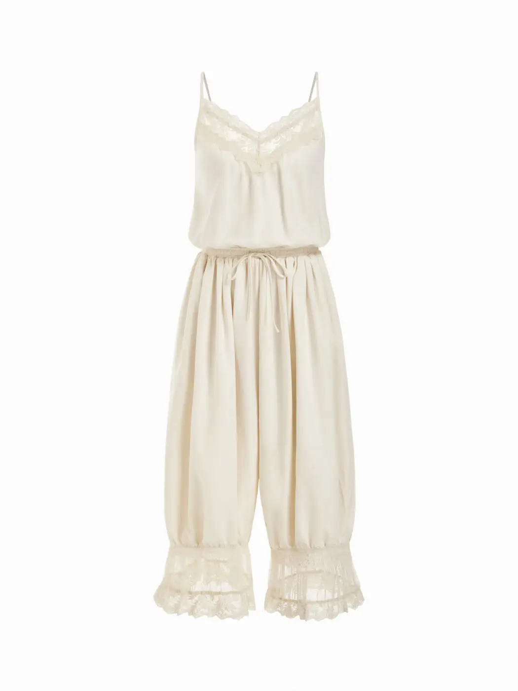 Summer Women Boho Bloomer Lace Trim Cami Jumpsuit Wide Leg Boho Romper with Ruffle Hem Spaghetti Strap Overalls Outfits
Summer Women Boho Bloomer Lace Trim Cami Jumpsuit Wide Leg Boho Romper with Ruffle Hem Spaghetti Strap Overalls Outfits