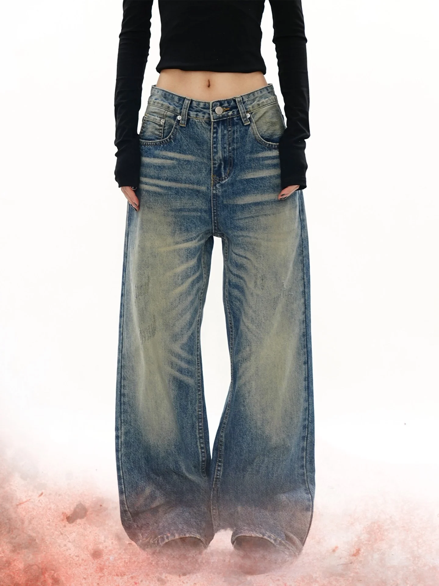 S3T5 Washed Wide Leg Jeans Men Women Slimming Bootcut Pants Casual Natural Waist Denim Trousers Comfortable All Seasons Jeans
S3T5 Washed Wide Leg Jeans Men Women Slimming Bootcut Pants Casual Natural Waist Denim Trousers Comfortable All Seasons Jeans