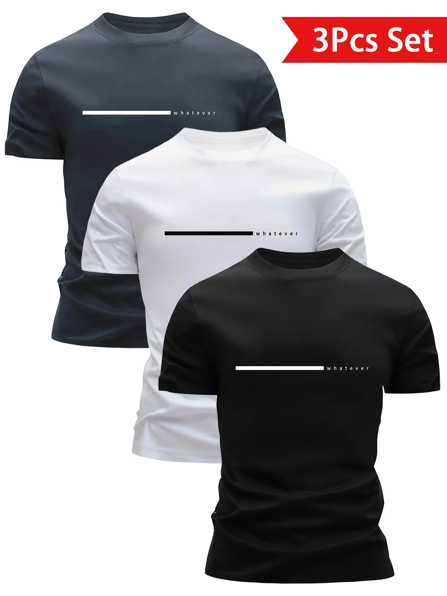 3-piecemixed-print whatever-pattern short-sleeved men'sround-neck cottonT-shirts forsummercasual wearbreathable andsweat-wicking
3-piecemixed-print whatever-pattern short-sleeved men'sround-neck cottonT-shirts forsummercasual wearbreathable andsweat-wicking