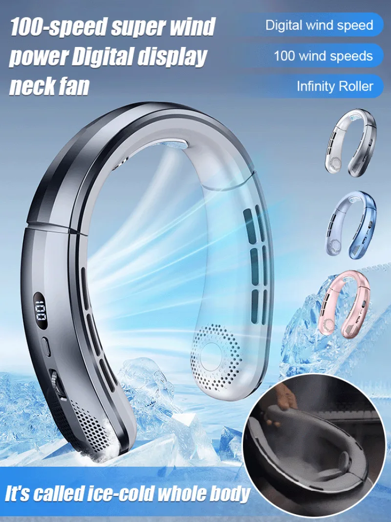 Carryon neck fan oversized digital display portable mini electric fan essential wind super strong
Carryon neck fan oversized digital display portable mini electric fan essential wind super strong