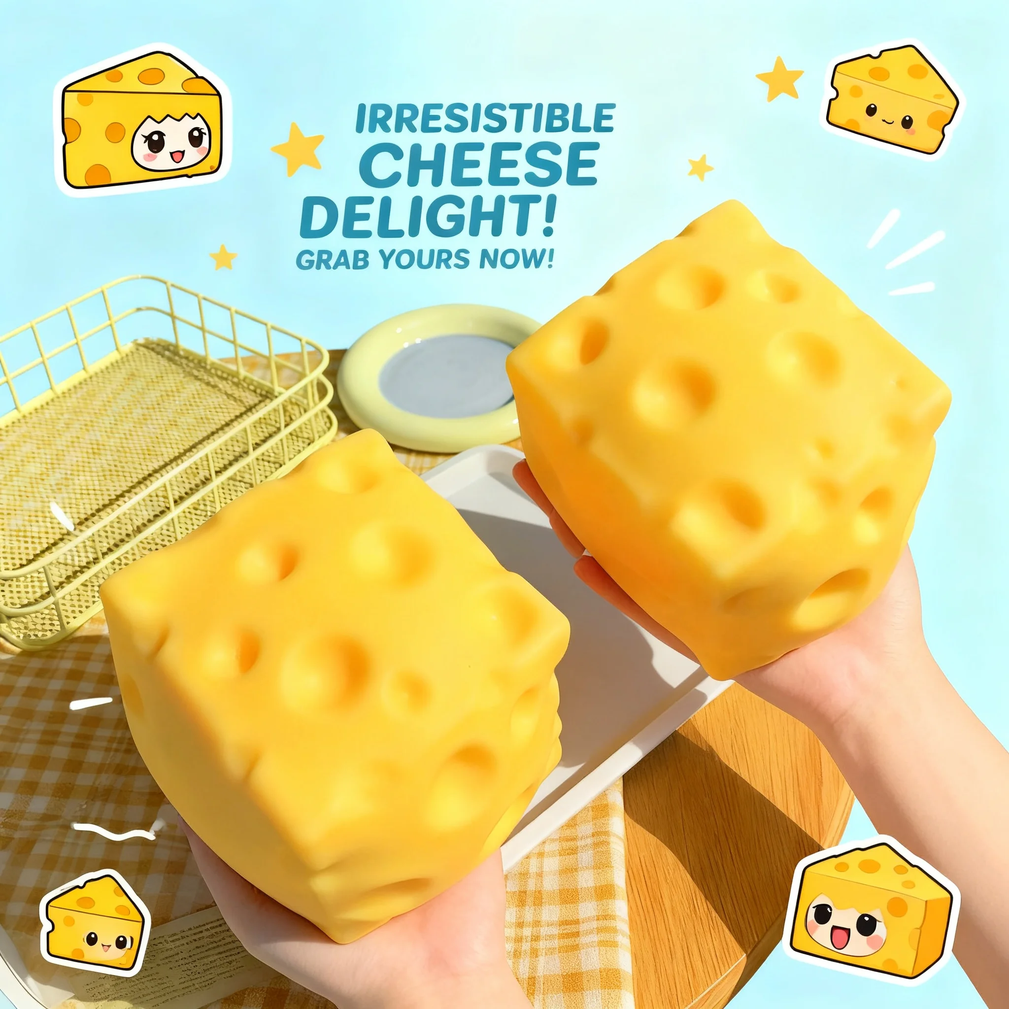Giant Extra Large Cheese Squeeze Toy Slow Rebound Shapeable Squishy Fidget Venting Ball for Adults Gifts
Giant Extra Large Cheese Squeeze Toy Slow Rebound Shapeable Squishy Fidget Venting Ball for Adults Gifts