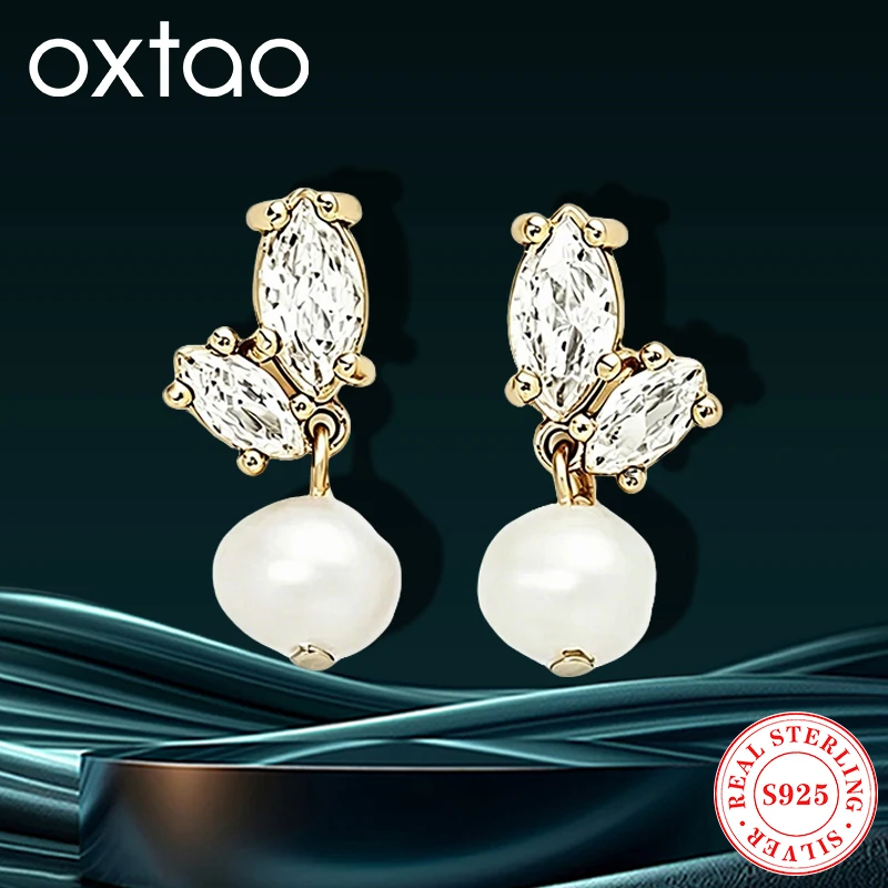 OXTAO 7-7.5mm Natural Cultured Freshwater Pearl Earrings for Women 925 Silver Leaf Type Temperament Drop Earrings Luxury Jewelry
OXTAO 7-7.5mm Natural Cultured Freshwater Pearl Earrings for Women 925 Silver Leaf Type Temperament Drop Earrings Luxury Jewelry