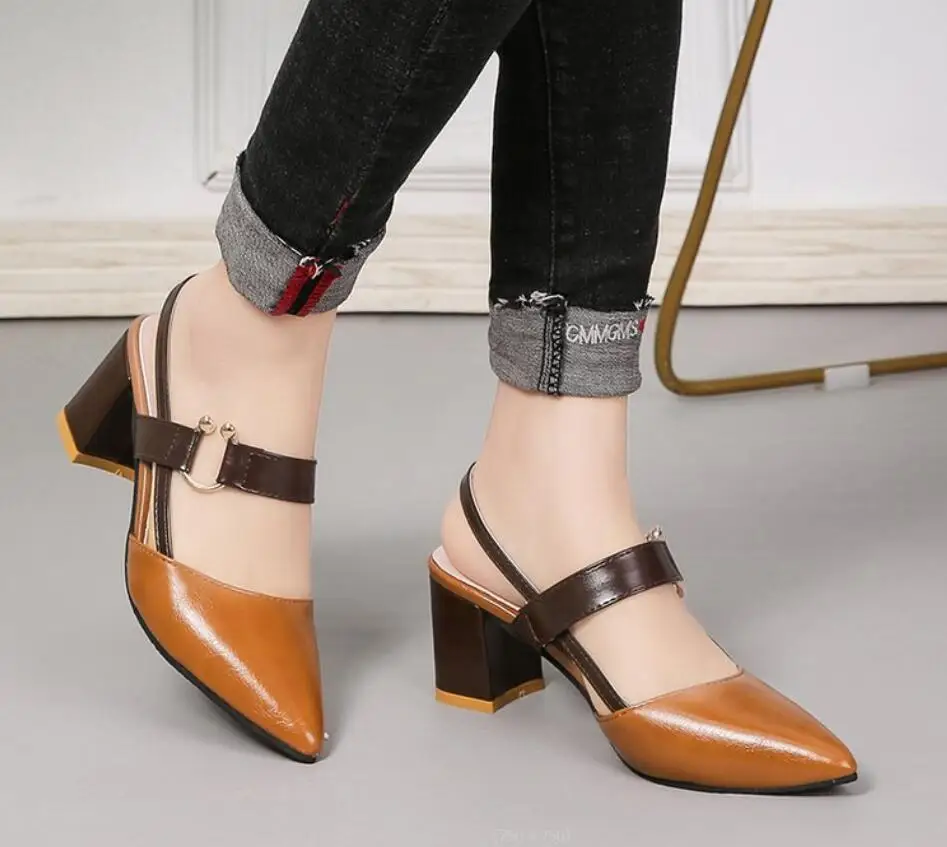 Fashion Women's Summer High heels Shoes Sandals pointed thick heels shoes Chunky Sandals Large Size Women's Fashion Woman Shoes
Fashion Women's Summer High heels Shoes Sandals pointed thick heels shoes Chunky Sandals Large Size Women's Fashion Woman Shoes